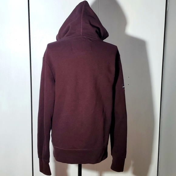 SuperDry- Mens Burgundy Trophy Hood Logo Hoodie Sz.Small - Picture 6 of 15